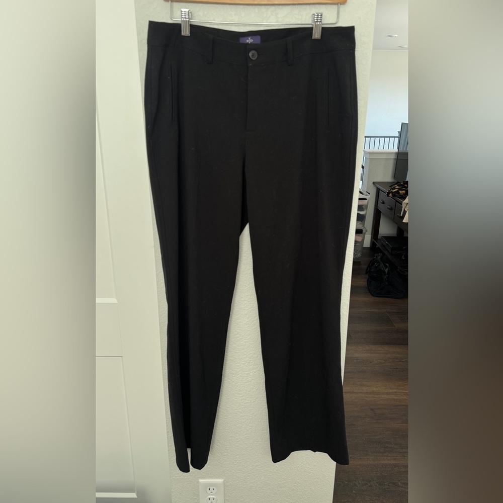 NYDJ Black Straight-Leg Dress Pants